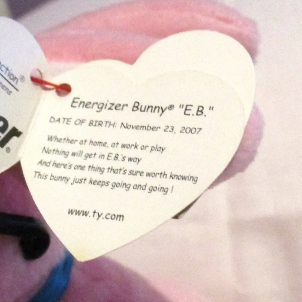 Ty Beanie Baby Energizer Bunny Set of 2